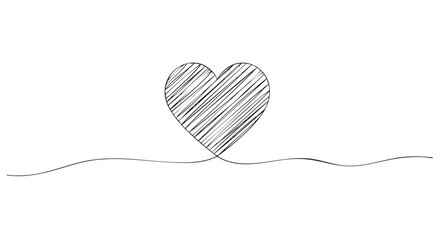 Express your creative love with this unique, hand-drawn heart graphic for Valentine's Day projects