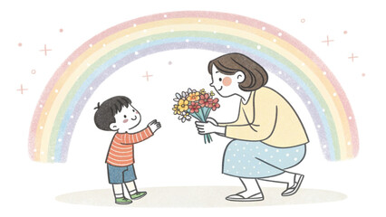 Mother&rsquo;s Day greeting card digital art background
