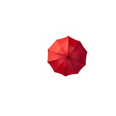 Bright Red Umbrella Open Above Protection From Rain Weather