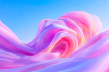 An elegant abstract design with a colorful mesh wave pattern