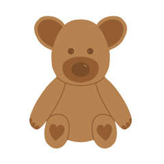 Teddy bear vector hand drawn illustration cute print design for kids