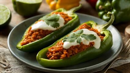 Chile Relleno is a dish made mainly from bell peppers, the filling can vary.