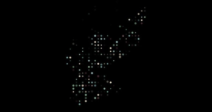 Abstract Motion Circles Building North Korea Borders