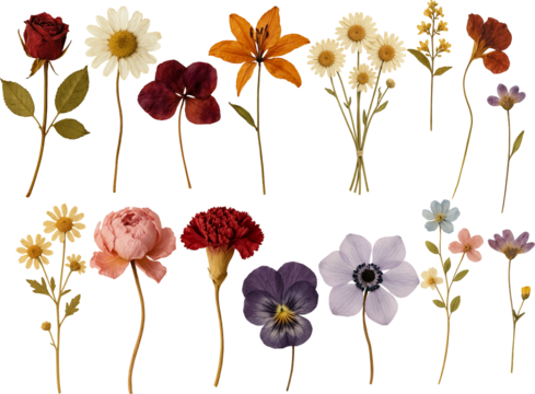 Dried Flower Set – Vintage Botanical Art