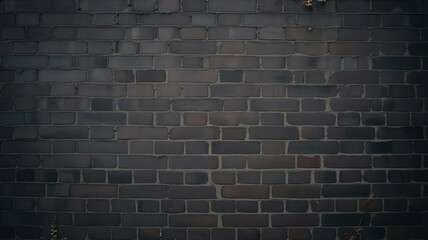 Weathered black brick wall texture close-up grungy industrial building facade surface