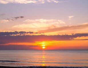 Sunrise over a calm sea