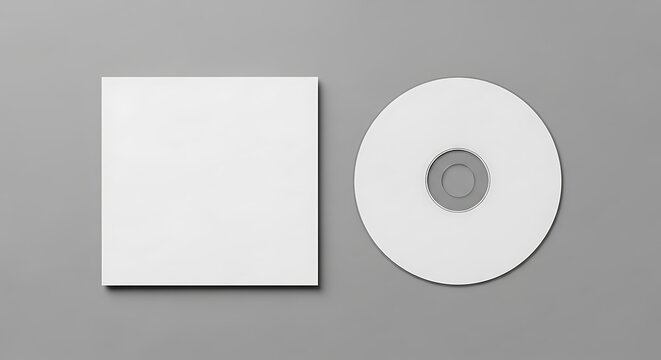 Blank CD and Jewel Case Mockup.