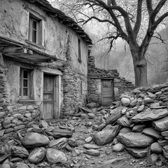 small house on the hill