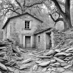 small house on the hill