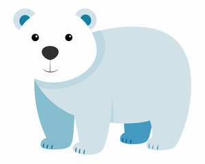Polar Bear Flat Vector illustration design