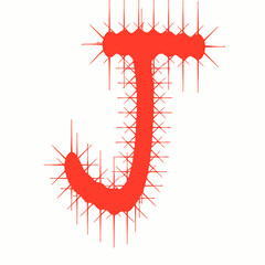 A macro close-up design of a caterpillar shell features a blood pressure gauge with red and white blood cells along a red and white ribbon