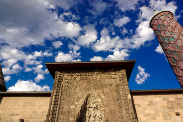 13 July 2025 Erzurum Turkey. Yakutiye Madrasah and Museum. Historical monument from ottoman empire and museum objects