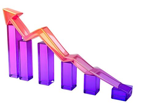 3D graphic of a rising, then falling bar graph (1)