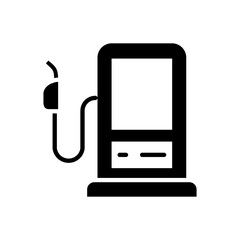 Gas Station Icon Vector Illustration Glyph Version