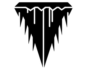 Icicle Flat silhouette Vector illustration design