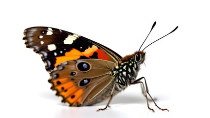 Obraz premium A butterfly's side profile.