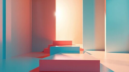 A room with stairs, ideal for interior design, architecture and real estate use