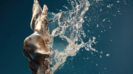 Award splashing liquid abstract