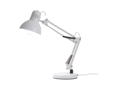 Light gray adjustable desk lamp