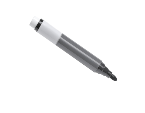 Gray marker with white section