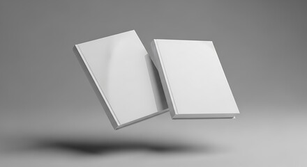 Blank Books Floating Mockup.