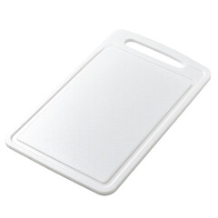 Rectangular white plastic cutting board with handles (2)
