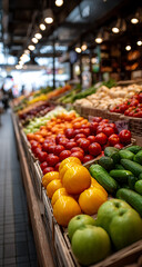 fresh vegetables in the market