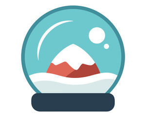 Christmas Snow Globe Vector illustration design