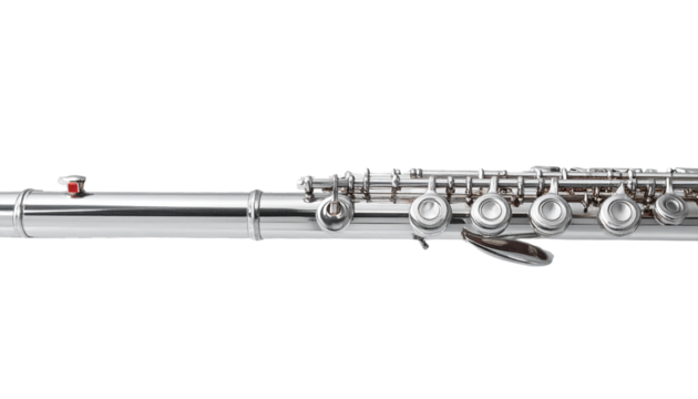 Flute PNG, Classical Woodwind Instrument, Transparent Background, Music Illustration, Orchestra and Performance Design - Powered by Adobe