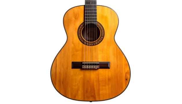 Guitar PNG, Acoustic or Electric String Instrument, Transparent Background, Music Illustration, Instrument and Entertainment Design