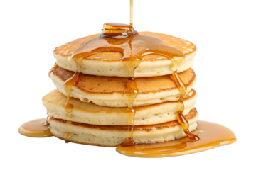 Fluffy Pancakes with Maple Syrup