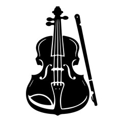 silhouette of violin