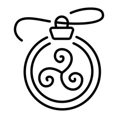A line style icon depicting a triskelion