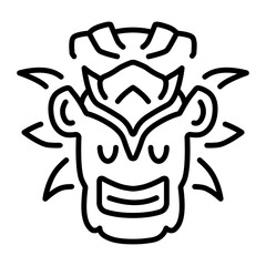 A line style icon representing a native mask