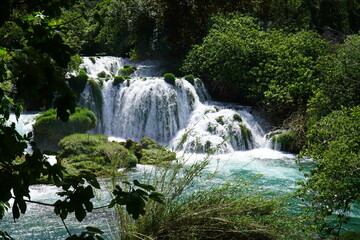Obraz premium Waterfalls in the Plitvice Nationalpark, Croatia