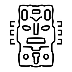 A linear icon representing a stone totem