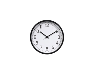 Simple black and white wall clock