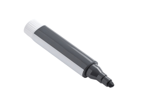 Gray and white marker, angled view