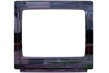 Retro TV, glass frame, dark screen
