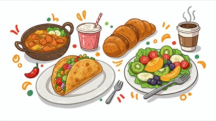 Illustrated International Cuisine Variety