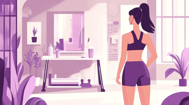 Woman preparing for workout