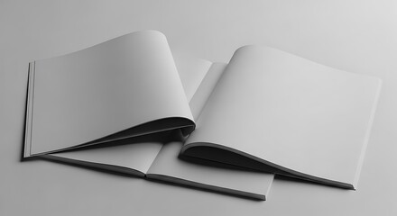 Blank Open Book Pages, Focus on Ideas.