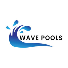 Minimalist Wave Pools Logo