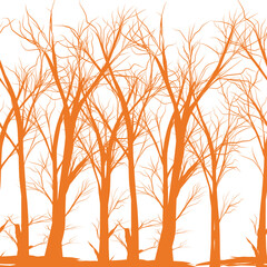 autumn tree silhouette