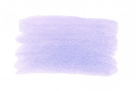 Lavender pastel watercolor brushstroke revealing soft textural layers against transparent background