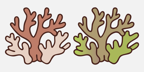 You've uploaded an image that appears to be a collection of coral silhouette illustrations. These silhouettes showcase a wide variety of coral shapes and structures, including branching corals, fan co