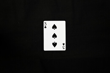 Full Set of Poker Cards - Three of Spades