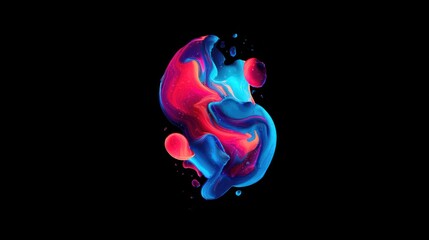 Obraz premium Abstract colorful liquid design