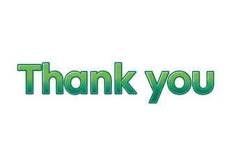 Thank you Sticker with transparent Background