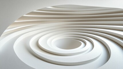 Obraz premium Abstract swirling white architectural design
